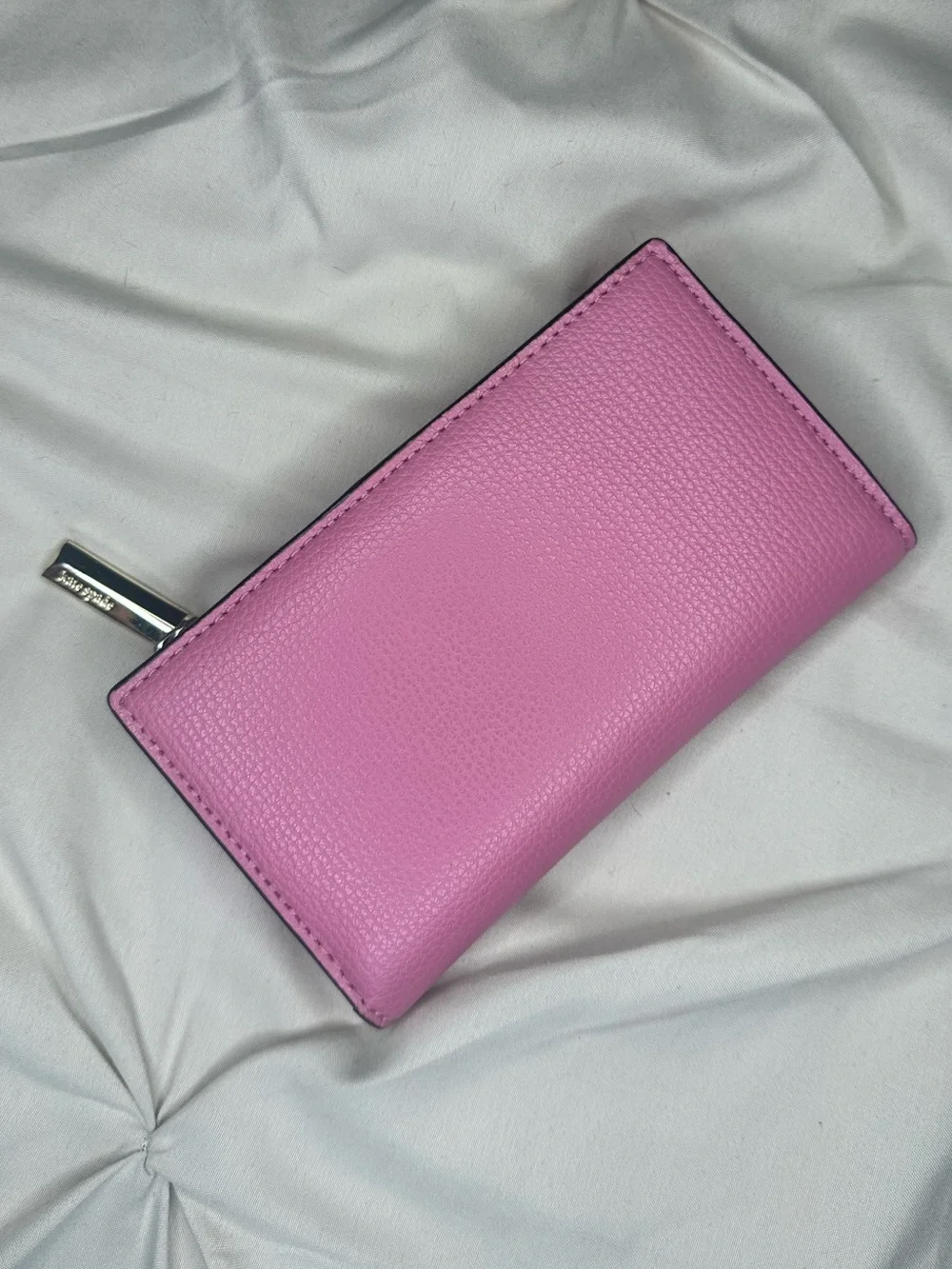 kate spade Pink Pebbled Leather Zip Wallet